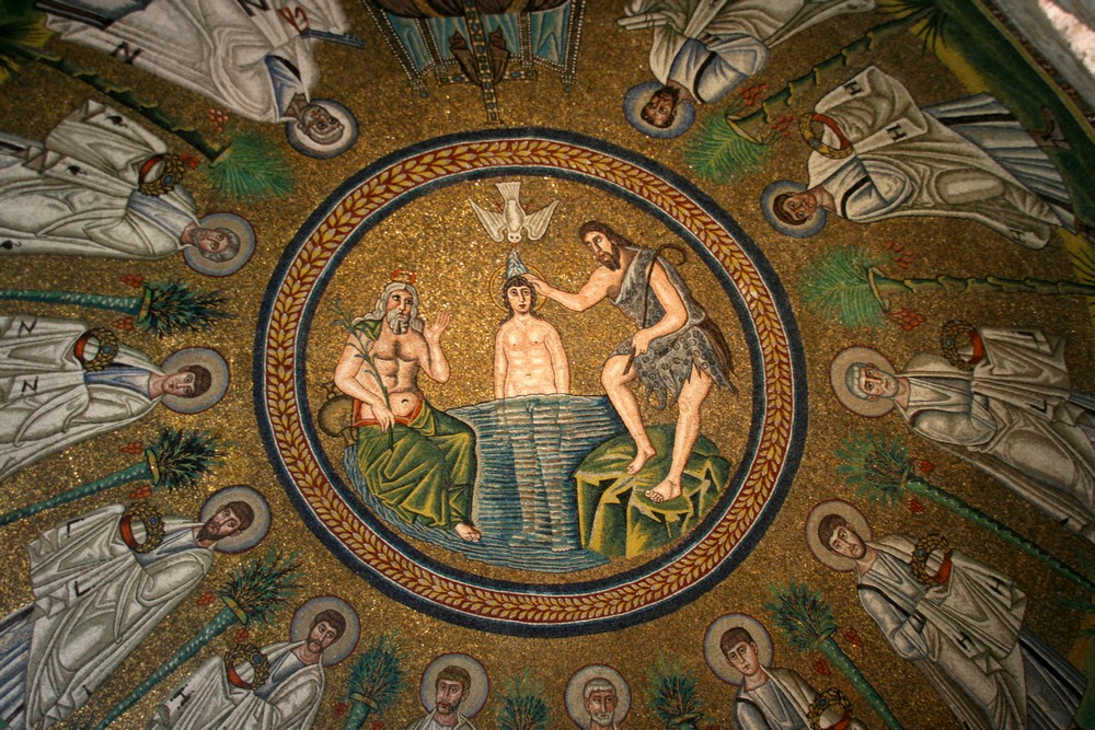 Ceiling mosaic, Battistero degli Ariani